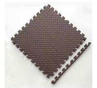 Tapis en mousse insonorisant, revêtement de sol en mousse EVA, dalles de sol emboîtables de 1 cm d'épaisseur, tapis de jeu puzzle, tapis de rampage imperméable et antidérapant(brun)