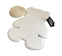 Tapis en ours en fourrure de lapin douce et pelucheuse, tapis antidérapant à poils longs 70x90 cm, joli tapis blanc pour la chambre des enfants, la nursery, la décoration de la chambre.