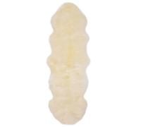 Tapis En Peau De Mouton 60 X 180 Cm Blanc