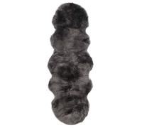 Tapis En Peau De Mouton 60 X 180 Cm Gris Clair