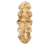 vidaXL Vloerkleed 60x180 cm schapenvacht gemÃªleerd bruin283882 Brun