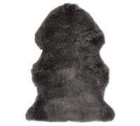 Tapis En Peau De Mouton 60 X 90 Cm Gris Clair