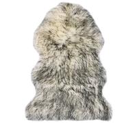 Tapis En Peau De Mouton 60 X 90 Cm Mélange De Gris Foncé
