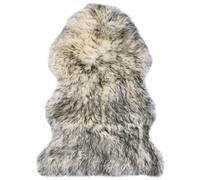 Vloerkleed 60x90 cm schapenvacht gemÃªleerd donkergrijs283879