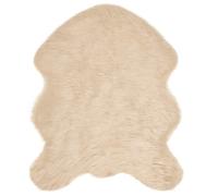 Tapis en peau de mouton synthétique - vidaXL - Beige - 50x80 cm - Polyester - Élégance moderne - Minimaliste