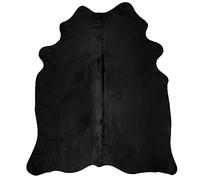 Nice Connection Tapis en peau de vache noir 150 x 170 cm rectangulaire