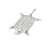 Tapis en peluche en forme de léopard 139 cm Blanc