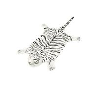 Tapis en peluche en forme de tigre 144 cm Blanc Blanc G