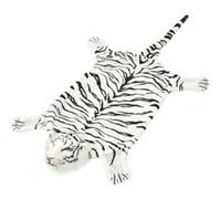 Tapis en peluche en forme de tigre 144 cm Blanc Blanc G