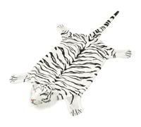 Tapis en Peluche en Forme de Tigre Décoration de Maison 144 cm Blanc vidaXL