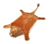 vidaXL Tapis en peluche en forme de lion 205 cm Marron