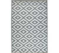 Tapis en plastique extérieur Austin gris 120 x 180 tapis de jardin balcon ter...