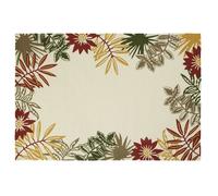 Tapis en polypropylène motif végétal multicolore 160x230 160x230cm Multicolore