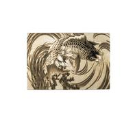 Tapis en polypropylène thermofixé gris, rectangulaire, à motifs - Bold Monkey, Koi - 160x230 cm