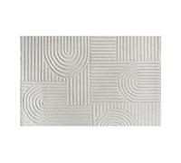 Tapis en relief 100% laine fait à la main - 200 x 290 cm - 2200g/m2 - Ivoire - ASSINIE