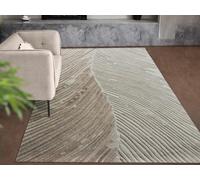 Tapis en relief 100% laine fait à la main - 200 x 290 cm - 2200g/m2 - Ivoire - SERAPHINA