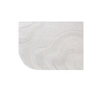Tapis en relief 100% laine tufté main bord arrondi - 160 x 230 - Ivoire - VELORIA