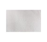 Tapis en relief 100% laine tufté main motif abstrait - 200 x 290 cm - Ivoire - CELESTIA