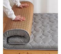 Tapis en Rotin Pliable, Futon Japonais Enroulable, Tapis De Couchage Shiki Pleine Grandeur pour Chaise Longue, Lit D'invité, Canapé De Camping