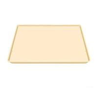 Tapis en silicone antidérapant pour machine à café avec bords surélevés pour attraper les déversements et protéger les plans de travail contre les dommages causés par l'eau, noir, 40 x 50 cm (blanc)