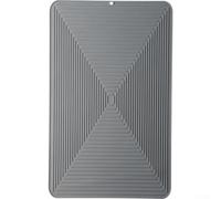 Tapis en silicone antidérapant pour sécher près de l'évier avec des propriétés résistantes à la chaleur et une structure pliable peu encombrante (gris)