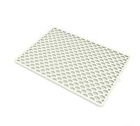Tapis en silicone multifonction qui prend en charge le séchage post-lavage des articles de cuisine tout en protégeant les surfaces de comptoir (mètres blanc)