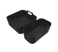 Tapis en Silicone pour Air Fryer | Revêtements De Panier De Friteuse Air Fryer En Silicone,2 Pièces Plateau Amovible Réutilisable Antiadhésif Sécuritaire Cuisson Viande Légume Four Stockage Snack