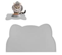 Tapis en silicone pour animaux de compagnie, antidérapant et imperméable, bord surélevé pour éviter que l'eau ou les aliments ne se renversent, facile à nettoyer