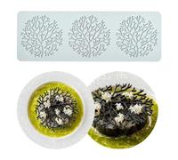 Tapis en silicone pour empreintes de fleurs, motif géométrique, moule en dentelle, moule réutilisable pour décoration de pâtisserie, moule à bonbons (rond)