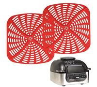 Tapis en Silicone pour Four Air Fryer | Doublures réutilisables en Silicone pour friteuse à air,Doublures en Silicone perforées pour friteuse à air antiadhésive, Cuisson carré en