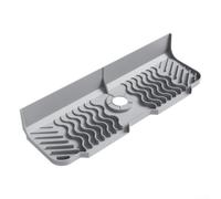 Tapis en silicone pour robinet d'évier de cuisine pour contrôler les éclaboussures et laisser de la place pour les articles fréquemment utilisés (gris)