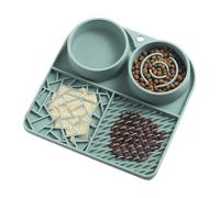 Tapis en silicone pour slow food pour animaux de compagnie - Tapis anti-fuite pour chiens et chats - Distributeur de nourriture avec protection contre l'étouffement - Tapis non toxique pour le slow