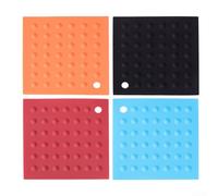 Tapis en silicone résistant à la chaleur avec motif à pois carrés pour une utilisation en cuisine, antidérapant, protège les tables des casseroles et poêles chaudes, lave-vaisselle pour la sécurité