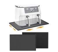 Tapis en silicone résistant à la chaleur pour friteuse à air chaud, tapis de protection contre la chaleur, tapis ignifuge pour plans de travail de cuisine, tapis coulissant pour machine à café Ninja