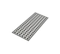 Tapis en vinyle effet mosaïque noir et blanc 66 x 160 cm