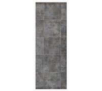 Tapis en Vinyle - Tapis Tadi & Empire - Imitation métal oxydé Gris - Design Industriel et élégant pour décoration intérieure - 65 x 150 cm
