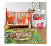 Tapis Enfant 100x150cm, Idéal comme Tapis Chambre, Tapis Multicolore pour Enfant, Tapis de Forme Rectangulaire, 1666