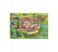 Tapis Enfant 100x150cm, Idéal comme Tapis Chambre, Tapis Multicolore pour Enfant, Tapis de Forme Rectangulaire, 1666