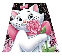 Tapis enfant 120x160 cm - Chat Marie avec fleur