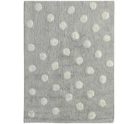 Tapis enfant 120x160 rectangle fait main en coton gris CORONDA