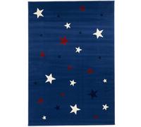 Tapis enfant 190x280 rectangle tissé bleu LYN1 NIGHTSKY