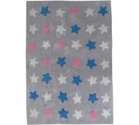 Tapis enfant 60x110 rectangle fait main en coton multicolore CETOIL