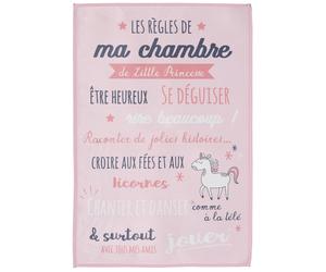 Tapis enfant 60x90 cm KEHL rose imprimé mes règles