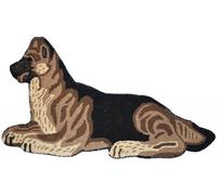 Tapis enfant 60x90 fait main en laine beige motif animaux DOG