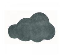 Tapis enfant 60x90 forme originale fait main en coton gris NUAGE 1