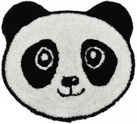 Tapis enfant Ø80cm en coton Lavable 30° PANDA blanc et noir