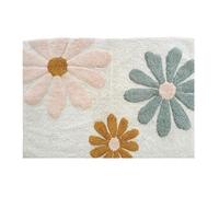 Tapis enfant à fleurs en coton tufté 60x90cm
