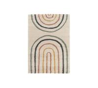 sweeek Tapis enfant arc-en-ciel 80x150cm tapis intérieur crème et multicolore poils longs shaggy Rouge