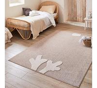 Tapis Enfant Arc-en-Ciel, Bambi, Lion, Cerf-Volant, Marelle, Cerf, Lapin (80x150 cm, Cerf Beige)
