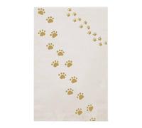 Tapis Enfant Doux Et Confortable Empreintes D'ours Jaune Naturel 160X230